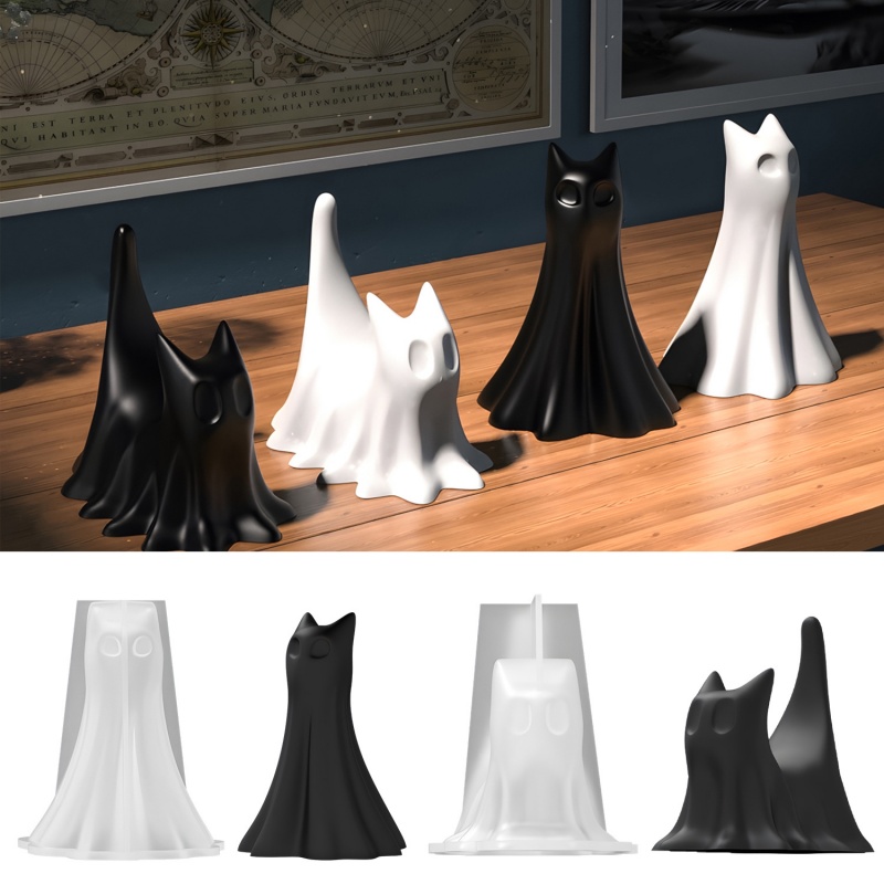 Candle Making Diy - Geisterkatze Halloween Desktop Ornament Gips Silikonform