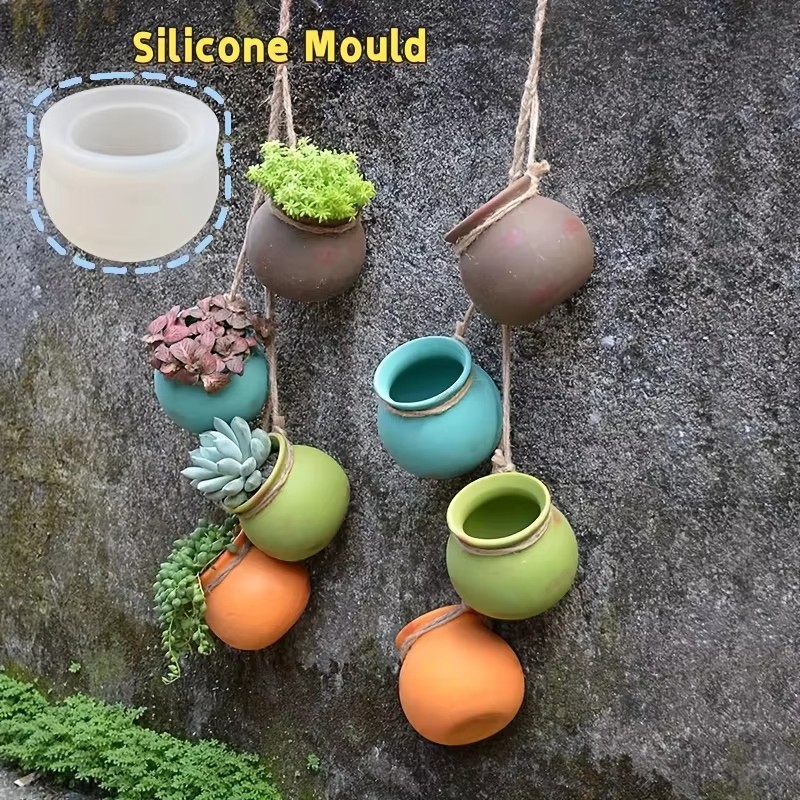 Candle Making Diy - Silikon-Blumentopfformen, Harzformen, Epoxidformen, Duftkerzenformen, kleine Sukkulenten-Blumentöpfe,