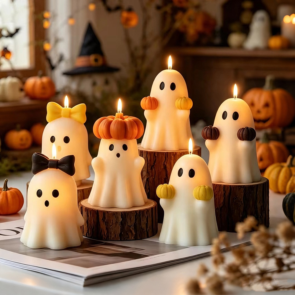 Candle Making Books For Beginners - Halloween Niedliche Kürbis-Geister-Silikonform für Kerzen, Handgemachte