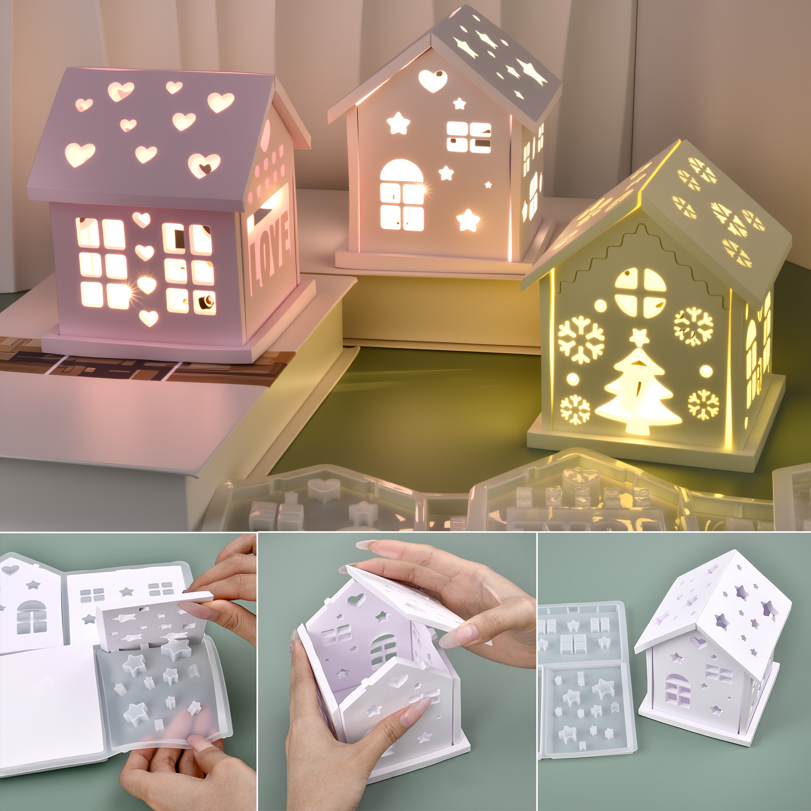 3D Haus Silikonform DIY Weihna – Candle Making Diy Bewertung und Preis